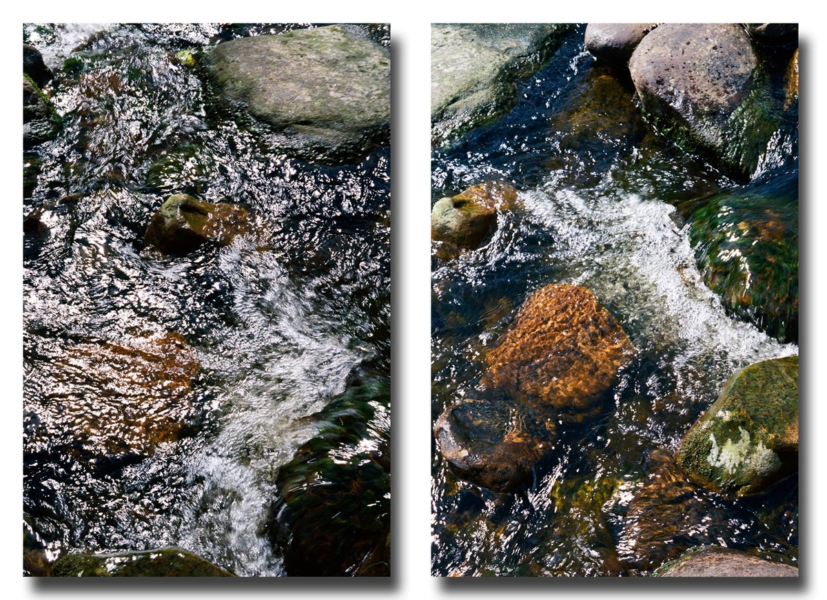 Organic Abstract Photograph By Justice Hyde, 63 X 30", Water (Diptych) - Alu Panels, Original Artwork