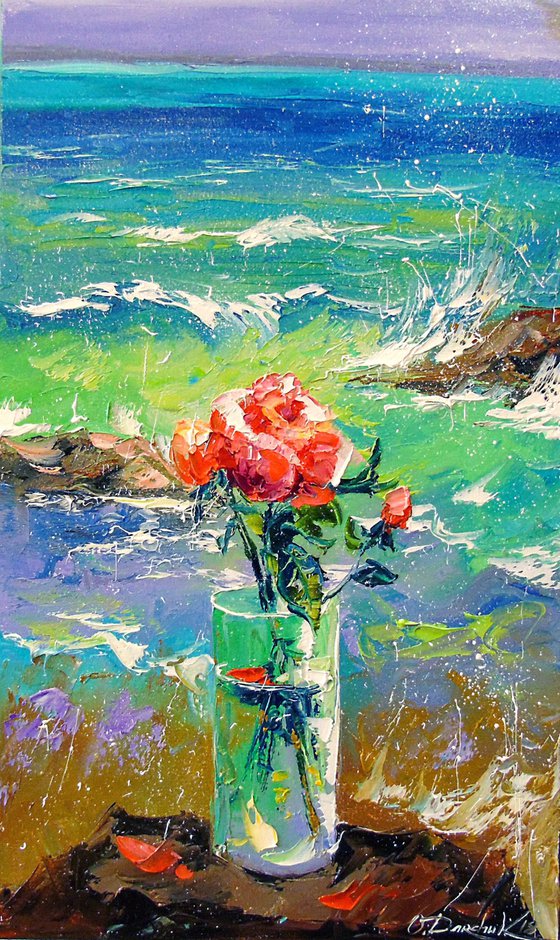 Rose by the sea