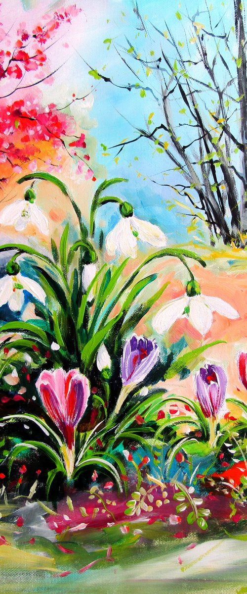 Snowdrops with crocus by Kovács Anna Brigitta