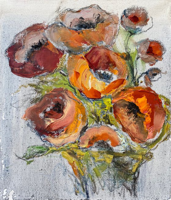 POPPIES ON COTTON