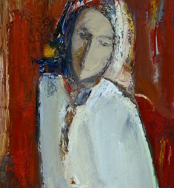 Lady in White Dress