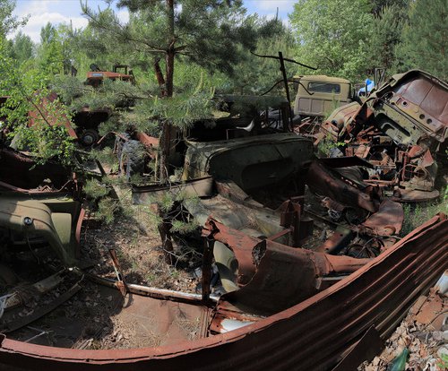 #55. Pripyat vehicle graveyard 1 - Original size by Stanislav Vederskyi