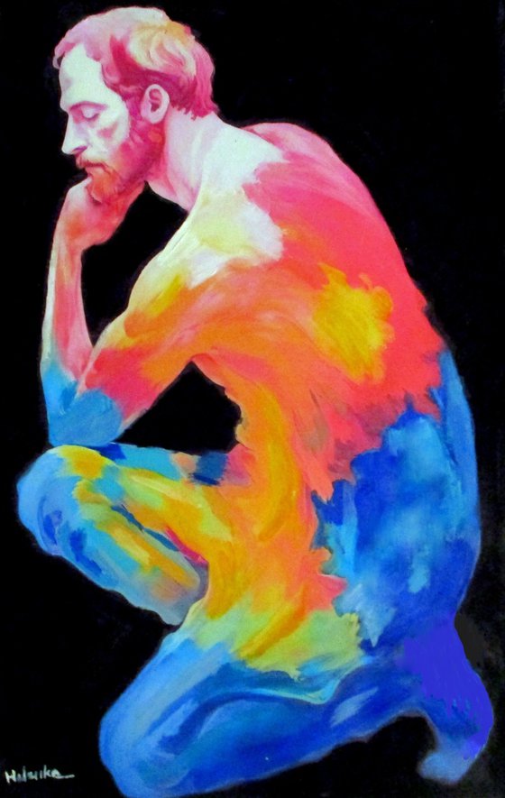 "Thermal Memory" - Abstract Male Figure
