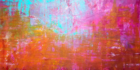 Towards Unknown - XXL colorful abstract painting