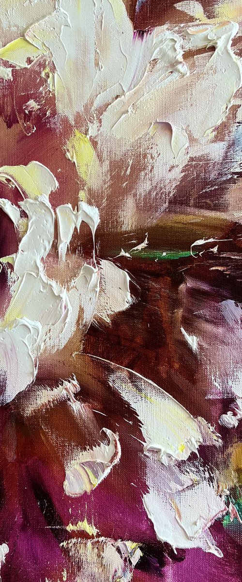 MAGIC SHINTER - Charming peony. Worthy. Noble. Chrysanthemum. Multicolored. Attractive flower. Bright abstraction. by Marina Skromova