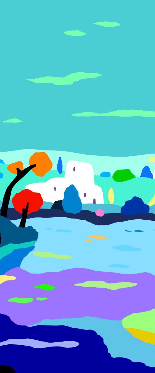 Houses by the lake by Alejos