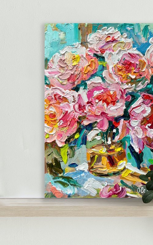 Pink Peonies by Ole Karako