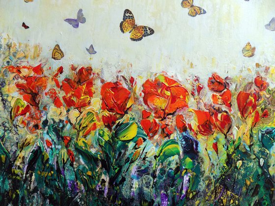 Flowers and butterflies