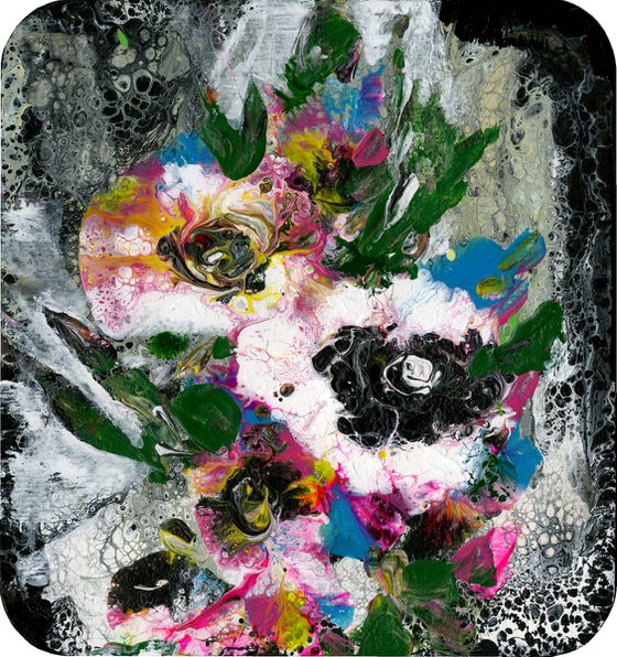 Floral Joy 32 - Abstract Painting by Kathy Morton Stanion