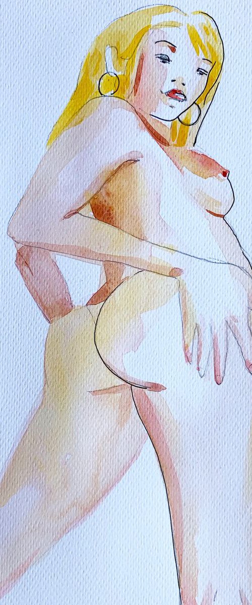 Figure-woman painting by Olga Pascari