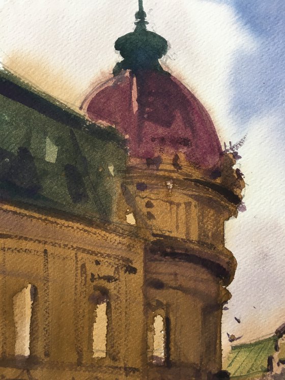 Urban motif in beautiful Ukrainian city Lviv