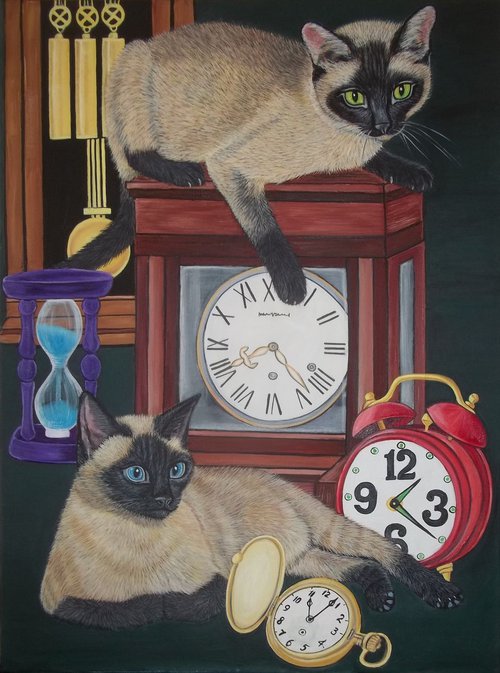 Cats and Clocks by Sofya Mikeworth