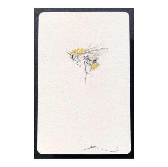 BEE PORTRAITS ON WHITE PLAYING CARDS (Carder Bee)