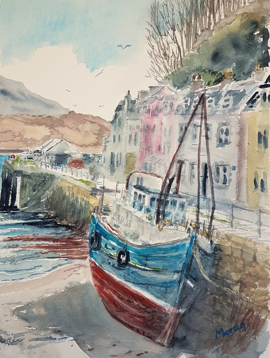 Up for Repairs, Portree Harbour, Isle of by Morag Paul