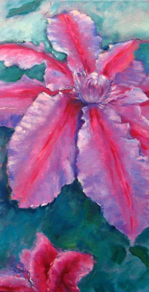 Clematis - Bees Jubilee by Maureen Greenwood