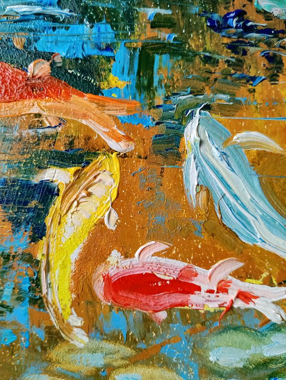 Colorful Fish in the Pond