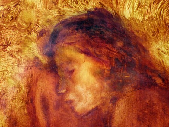 Autumnal portrait, oil on canvas, 100x50 cm