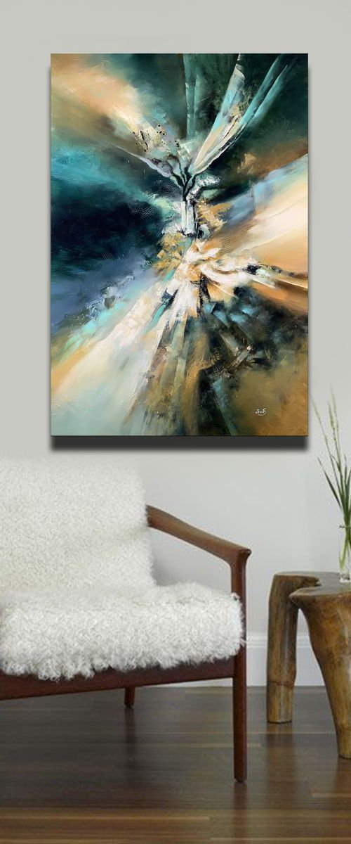 Abstract Painting - Oceans Talk by Sandra Zekk