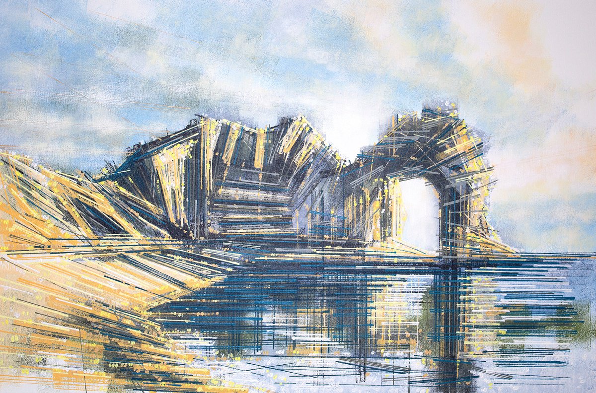 Impressionistic Landscape Acrylic Painting By Marc Todd, 30 X 20", Durdle Door Dorset, Original Artwork