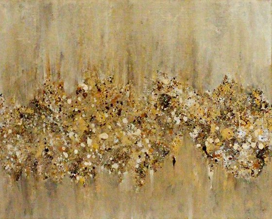 Golden Foliage // Abstract Impressionism Painting // 8x10" Canvas