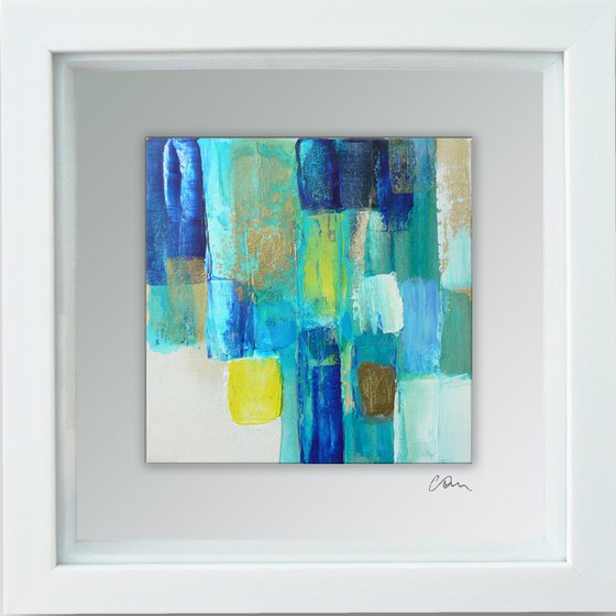 Framed ready to hang original abstract  - Deep water #18