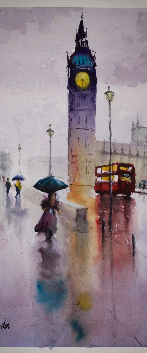 Rainy Day (London) by Tomasz Mikutel