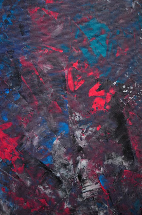 Colours Run - Original Abstract Art on Canvas Ready To Hang