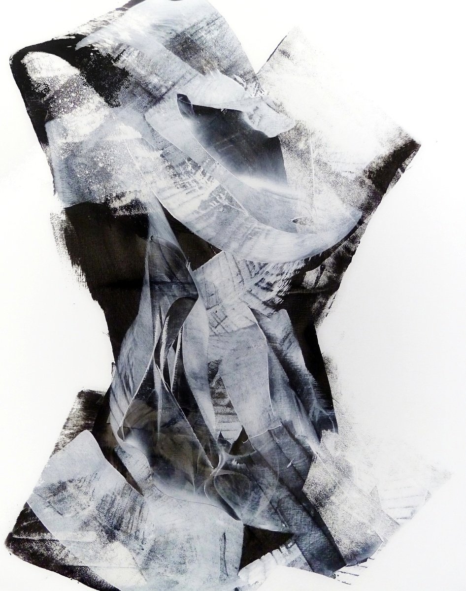 Expressive Abstract Acrylic Painting By Newel Hunter, 48 X 60", Metaphysical, Original Artwork