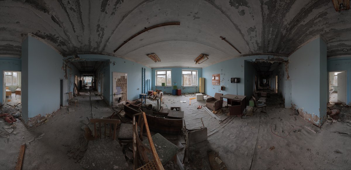 Photorealistic Photograph , #44. Pripyat Hospital Hall 1 By Stanislav Vederskyi, 80 X 39, Artwork For Sale On Artfinder