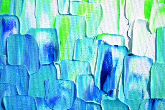 Relief Blue 32 - Large Abstract Ocean