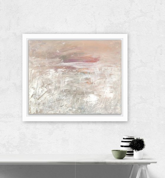 Lost In Serenity - Abstract Minimal Landscape art painting by Kathy Morton Stanion