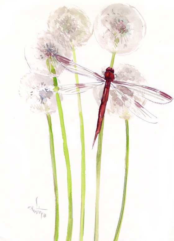 Dragonfly and Dandelions