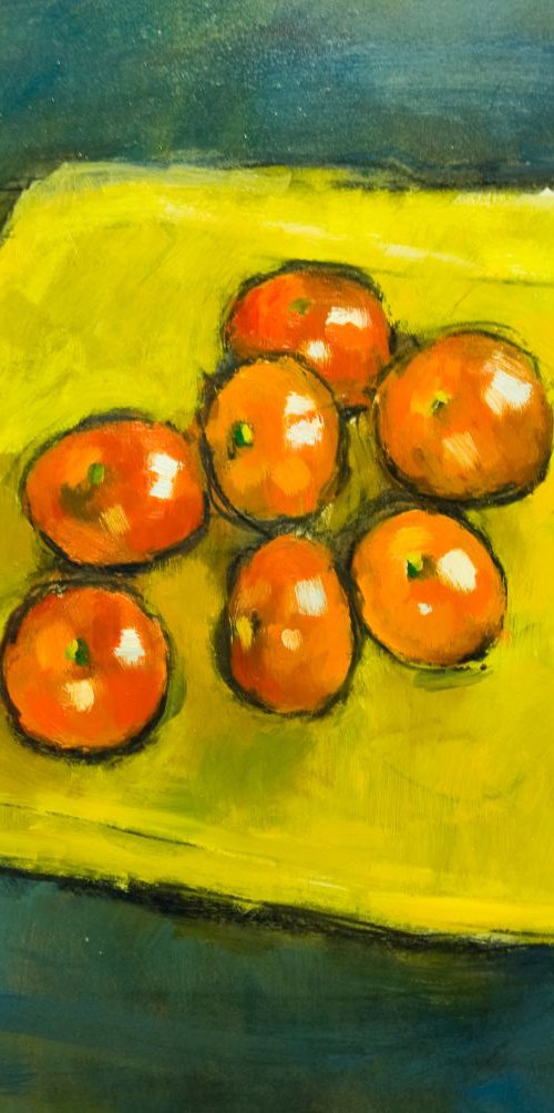 Oranges on a Yellow Cloth by Andre Pallat