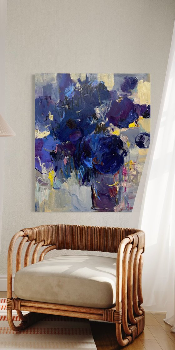 Abstract flowers. Evening bouquet