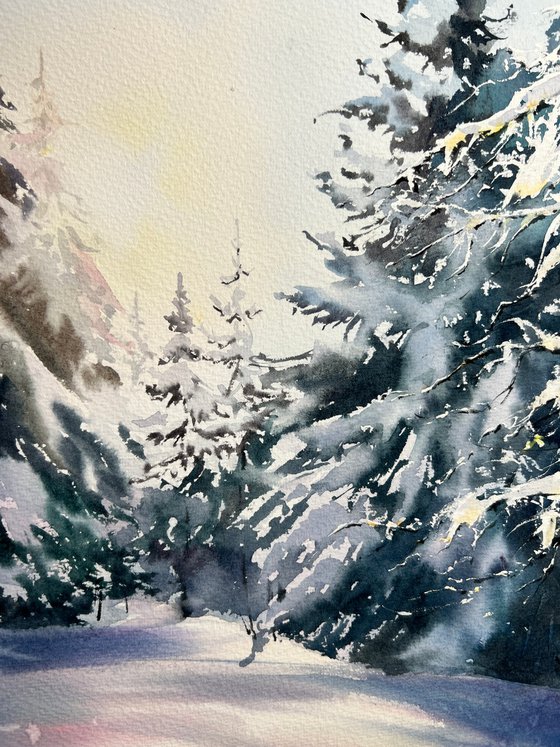 Winter forest in the sunlight #4