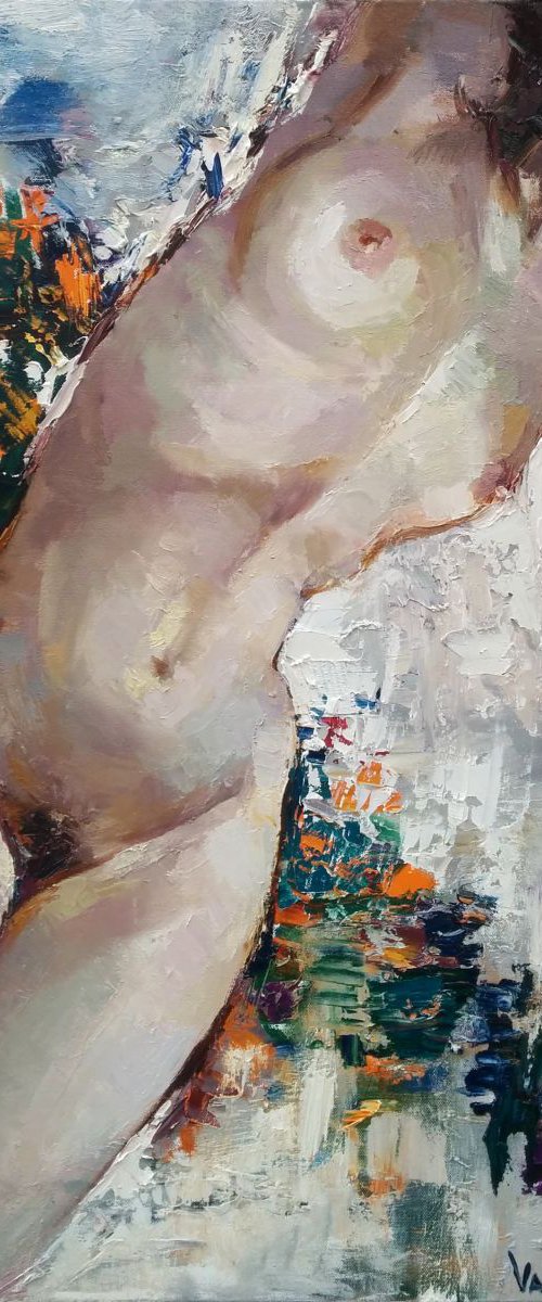 Female Nude Painting Original Oil by Anastasiia Valiulina