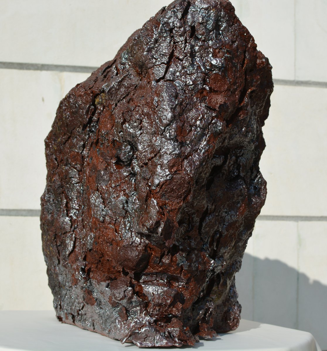 Expressive Portrait Stone Sculpture By Ognyan Chitakov, 9 X 15", "Hephaestus", Original Artwork