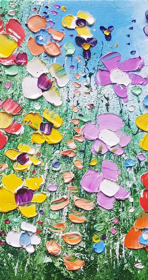 "Colourful Meadow Flowers in Love" by Phil Broad