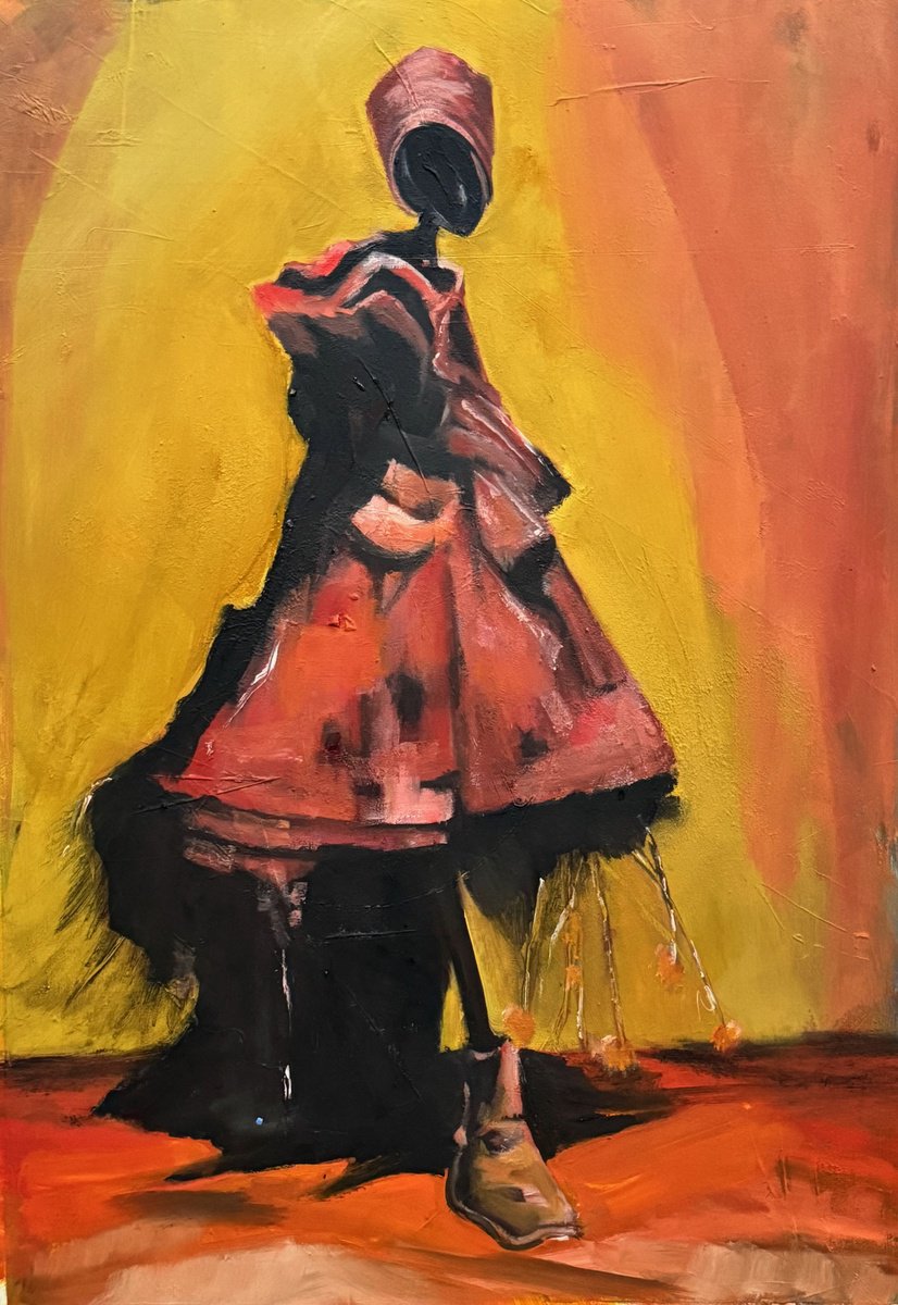 Impressionistic Portrait Oil Painting By Lola Jovan, 12 X 17", Blanche Hated Caring About ..., Original Artwork