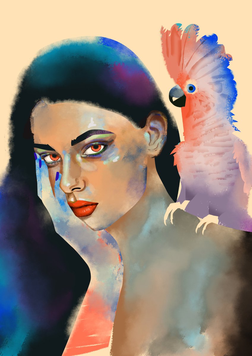 Cockatoo with Friend by Charlie Moon Studio