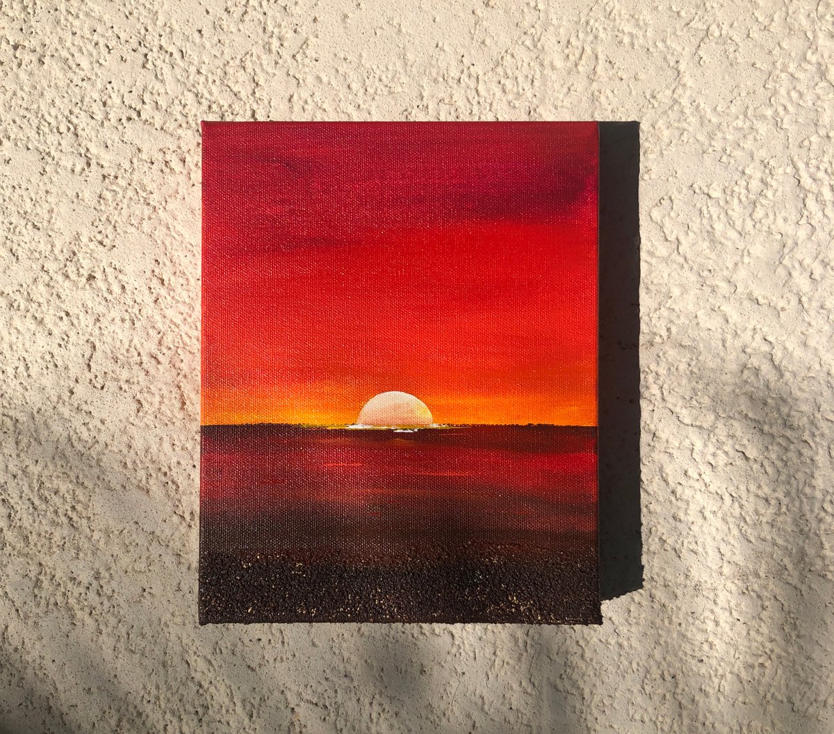 Acrylic Painting , Sunkissed Oceans #7 By Ana Hefco, 8 X 10, Artwork For Sale On Artfinder