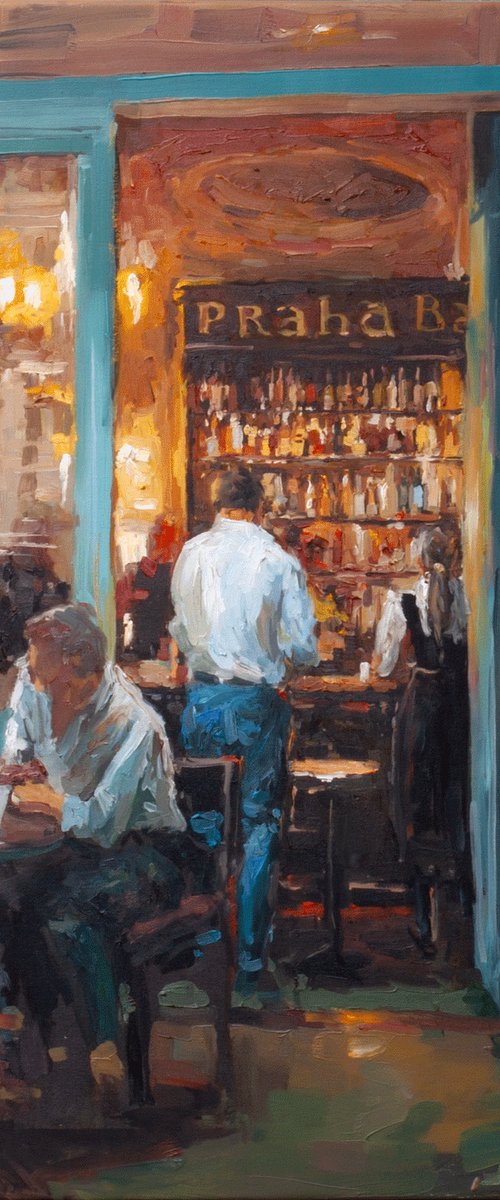 Evening Light – Prague Café by Alexandr Klemens