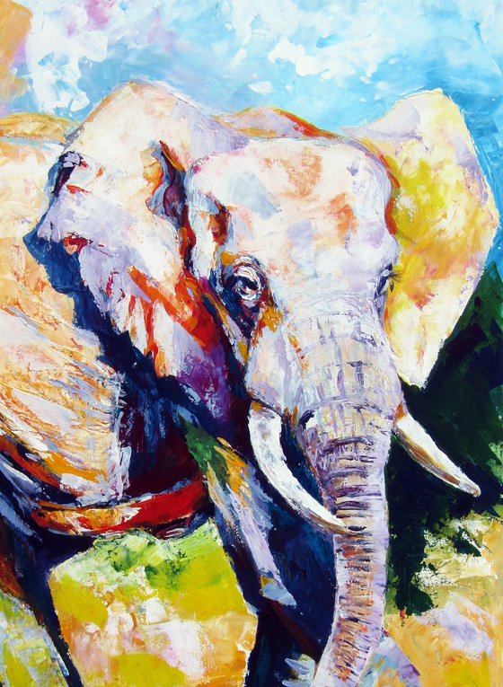 Walking majestic elephant II