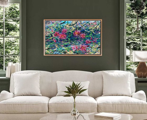 Those same lilies of Claude Monet (stretched)