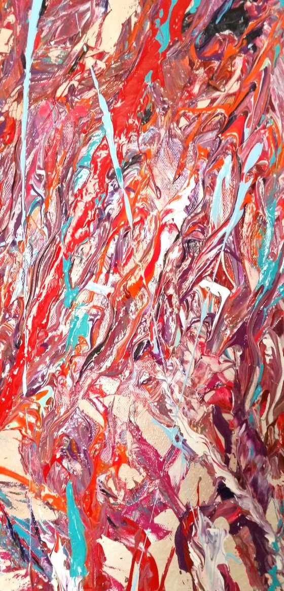 Fury, ABSTRACT - Pollock-inspired, Deeply Textured, Tactile, Abstract