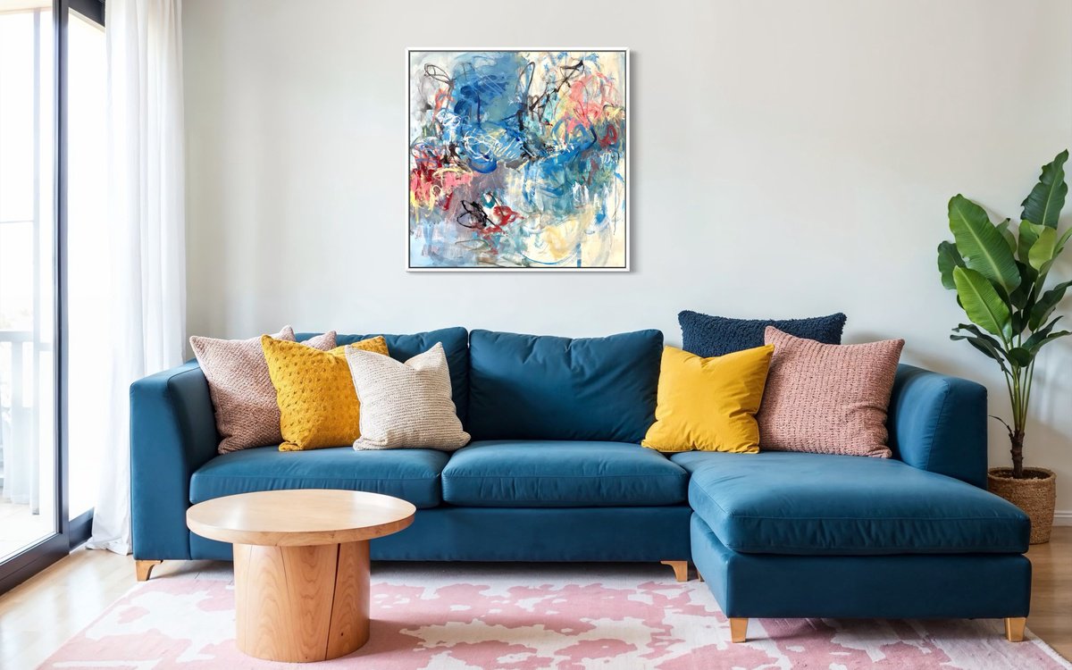 Blue Suede By Kat Crosby, 36 X 36, Artwork For Sale On Artfinder