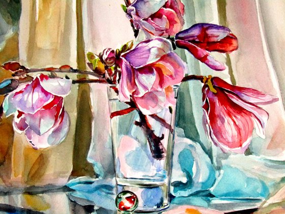 Still life with magnolia