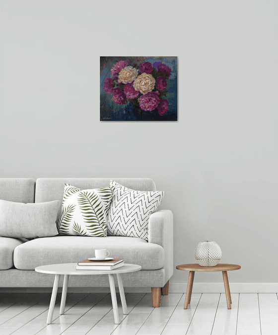 Lush Bouquet Of Peonies painting