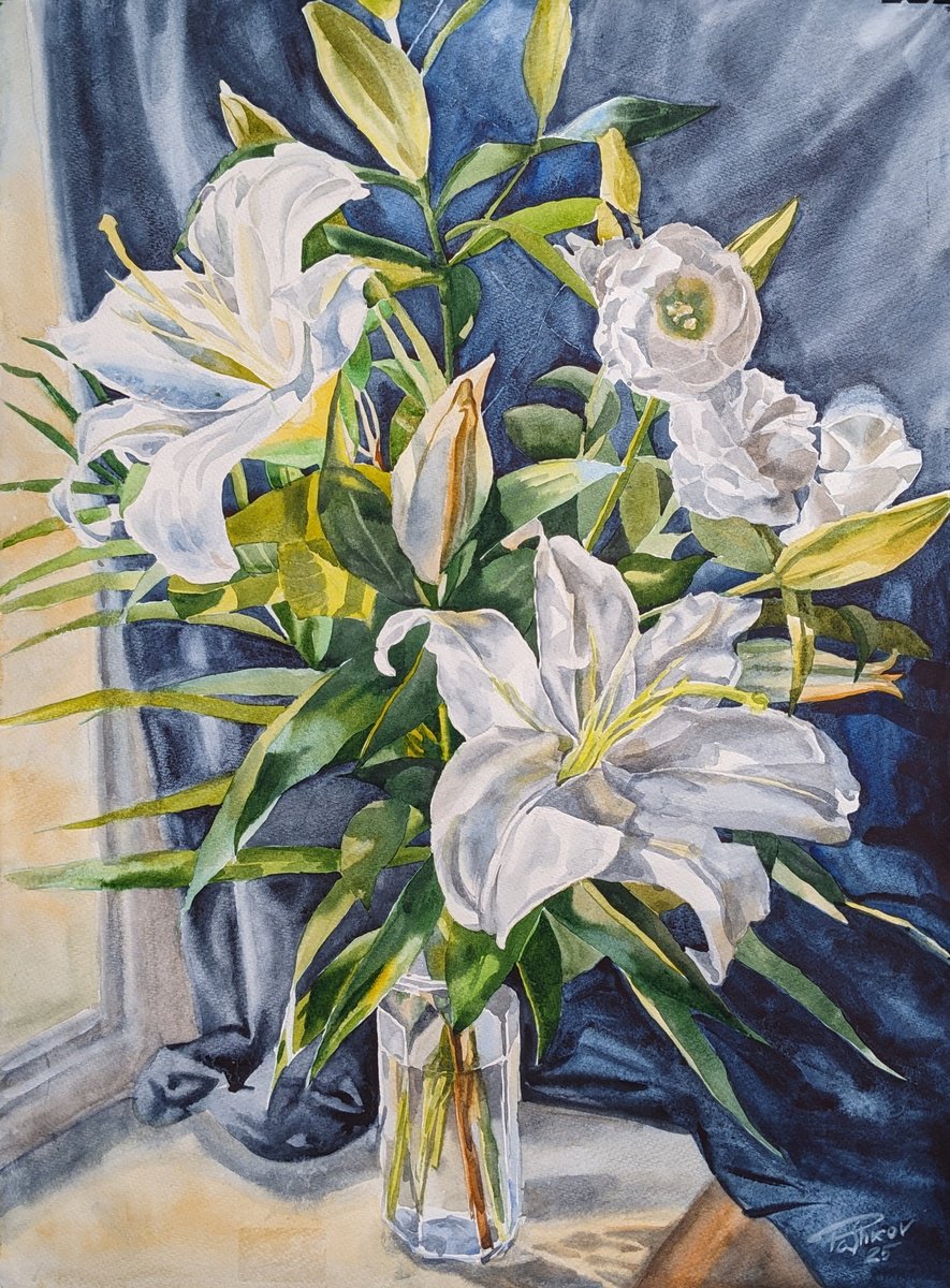 WHITE LILIES #7 by Yurii Pashkov