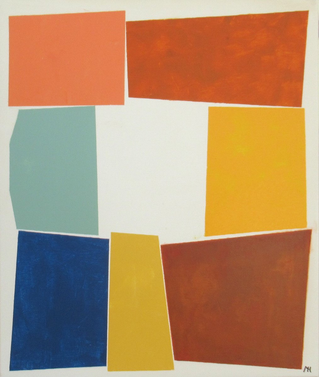 Abstract Acrylic Painting By Megha Hendrick., 20 X 24", Expanse. Composition 2., Original Artwork